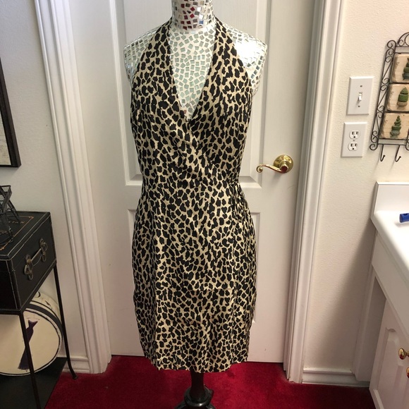 Laundry by Shelli Segal Silk Halter Wrap Dress - Picture 1 of 8